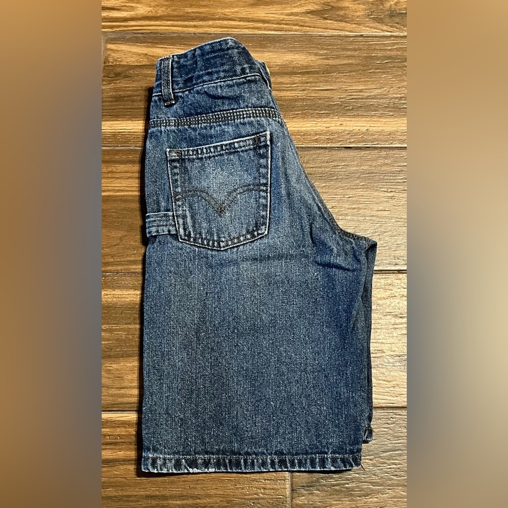 Levi's Blue Denim Carpenter Shorts Relaxed Fit - Picture 3 of 4